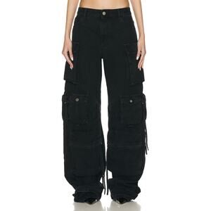 The Attico 'Fern' Black Long Pant Size 26